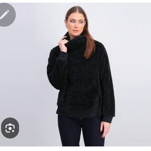 Women's Black Sherpa  Sweater Sz M